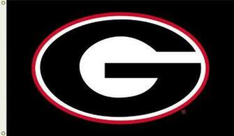 Ncaa Georgia Bulldogs By Foot Flag G Logo With Black Background