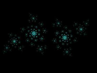 Turquoise And Black Wallpaper Fractal On