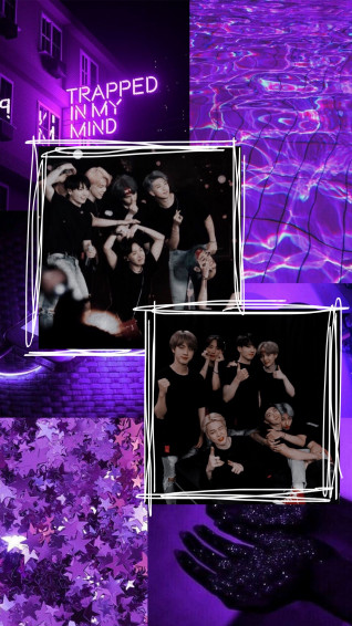 Bts Purple Aesthetic Wallpaper In