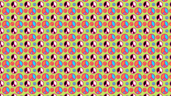Lime Peace Signs Desktop Wallpaper