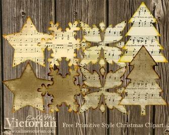 Primitive Style Christmas Clipart Call Me Victorian