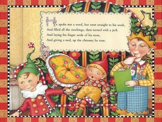 Wallpaper Of The Night Before Christmas Illustration Elf