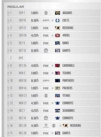 Philadelphia Eagles Schedule Nation On