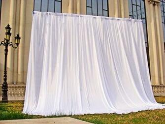 Amazon Haorui Ice Silk White Ft Backdrop Drape