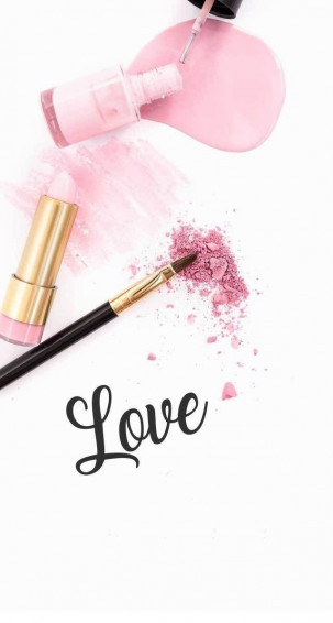 M On Background Makeup Wallpaper Illustration