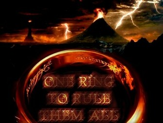 The One Ring Of Power Lord Rings Wallpaper