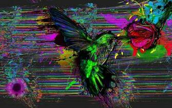 Funky Abstract Bird Colibri Wallpaper Id