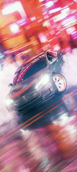 Neon Drift Phone Wallpaper Car iPhone