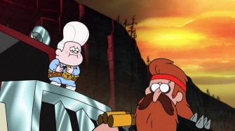 Gideon Gleeful Posing At The Discount Auto Mart Wallpaper