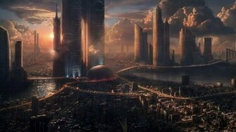 Fantasy City Art HD Wallpaper