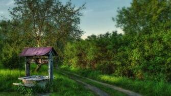 Wonderful Old Well In The Countryside HDr HD Desktop Background