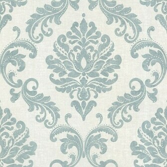 Aqua Damask Sebastion Beacon House Wallpaper