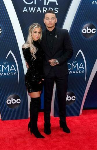 Katelyn Jae And Kane Brown In Dressy Cma