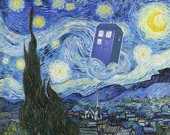 Starry Night Tardis Wallpaper With