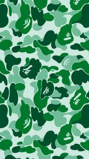 Bape Wallpaper Green
