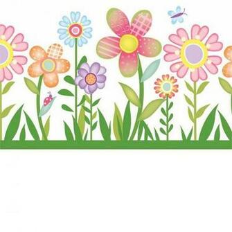 Fun Garden Wallpaper Border Baby Nursery Kids