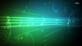 Best Green Musical Notes Wallpaper Cute