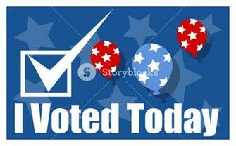 I Voted Today Election Day Vector Background Royalty Stock