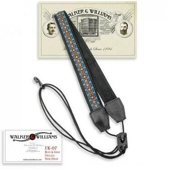 Uk Blue Gold Woven Adjustable Uke Strap Fits All Ukes