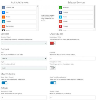 Share Bar Override Settings Sumo Support