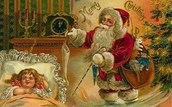 More Like This Vintage Santas Wallpaper And
