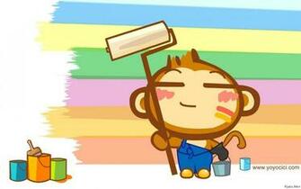 Yau Giggle Monkey Wallpaper