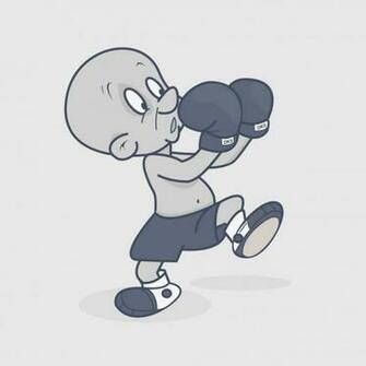 iPad Wallpaper Boxing Bald Kid Funny Mini