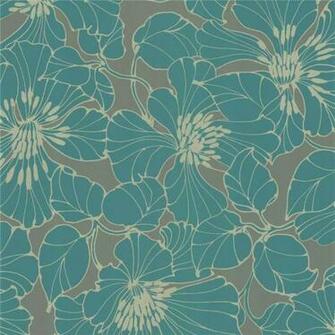 Teal Grey Passion Identity Harlequin Wallpaper