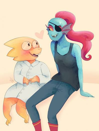 Alphys And Undyne By C H I Z U