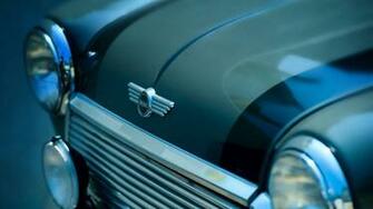 Wallpaper Mini Cooper Logo Headlights 4k UHD