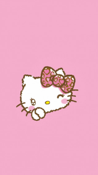 Winking Hello Kitty Aesthetic Wallpaper