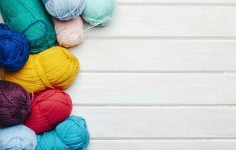 Wallpaper Thread Colors Wooden Background Yarn Image For