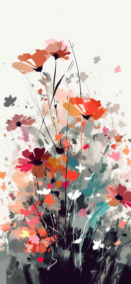 Aesthetic Flowers White Wallpaper For iPhone