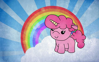 Unicorns And Rainbows Wallpaper Pink Fluffy Unicorn Dancing