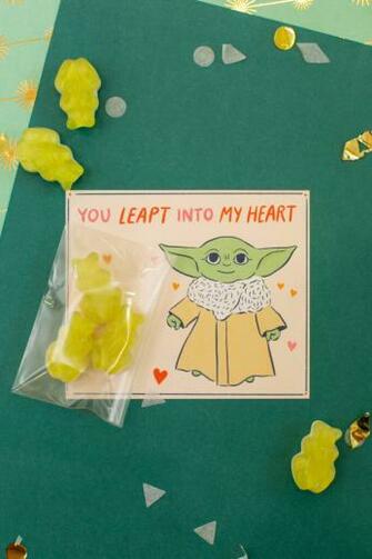 Printable Baby Yoda Valentines Lovely Indeed For