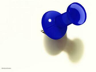 Tack Pin Blue Plastic Stick Poke Tacked Fastener Point Sharp