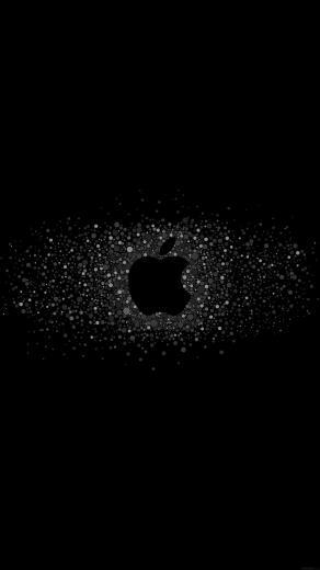 Logo Art Apple Rainbow Minimal Dark iPhone Plus Wallpaper
