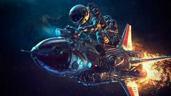 Astronaut Galaxy Wallpaper Top