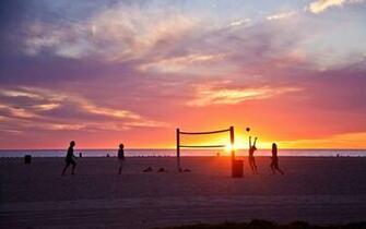Wallpaper Venice Beach Los Angeles California Usa Sunset