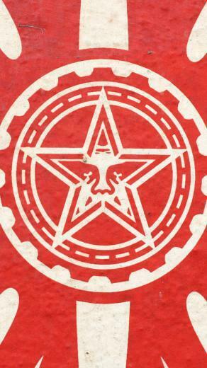 Ios7 Obey Logo Parallax HD iPhone iPad Wallpaper