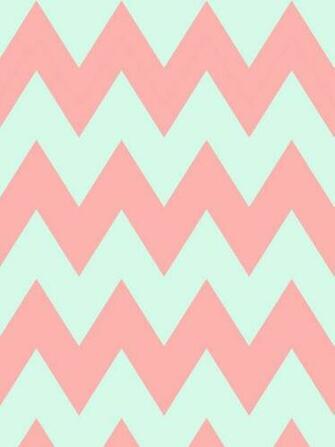 Related Pictures Mint Coral Chevron Art Print