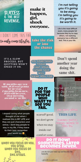 Collage Wallpaper Quote Cute Motivational Quotes