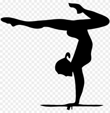 Ymnast Handstand Silhouette At Getdrawings Gymnast Clip Art Png