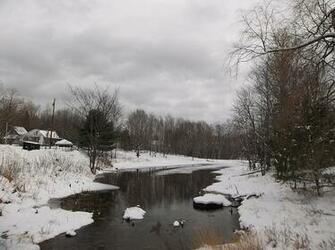 Winter In Industry Maine Wallpaper