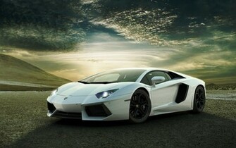 White Lamborghini Aventador Wallpaper HD