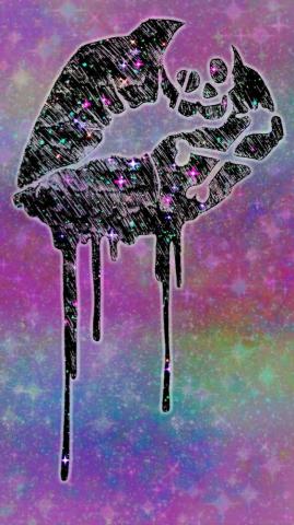 Galaxy Skull Kiss Made By Me Lips Hipster