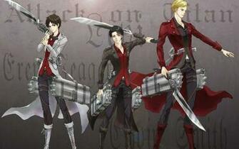 Erwin Smith Levi Eren Jaeger Titan Attack On Shingeki No Kyojin