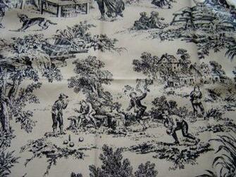 Black Cream Toile Home Garden