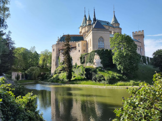 Bojnice Castle Surrounded By Dark Forest Wallpaper