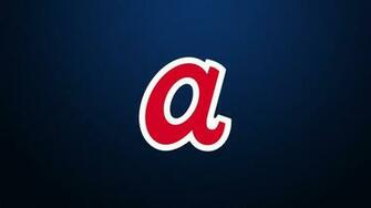 Blue Retro Atlanta Braves Logos Wallpaper Background